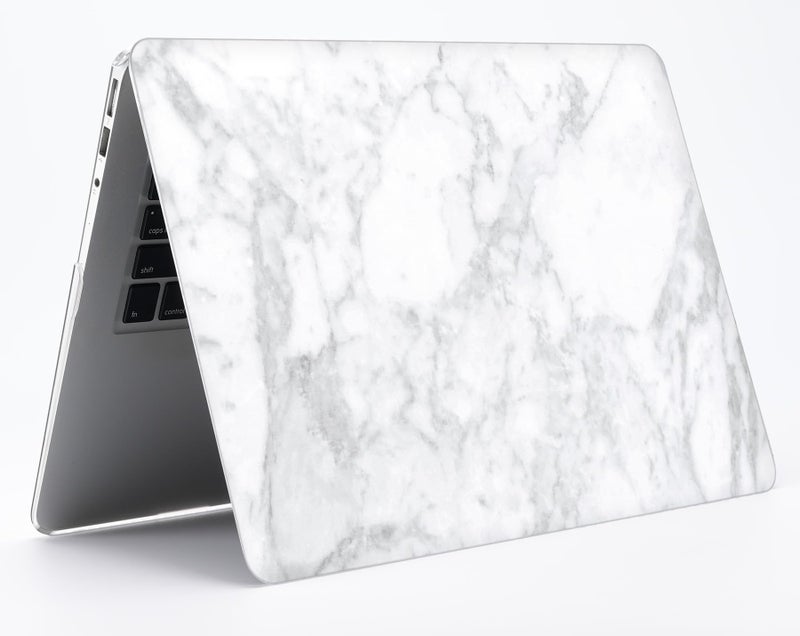 UESWILL Marble Pattern Smooth Hard Shell Case Cover Compatible with Older Version 2010-2017 Release MacBook Air 13 inch (Model A1466 / A1369), No Touch ID, (White) - Image 4